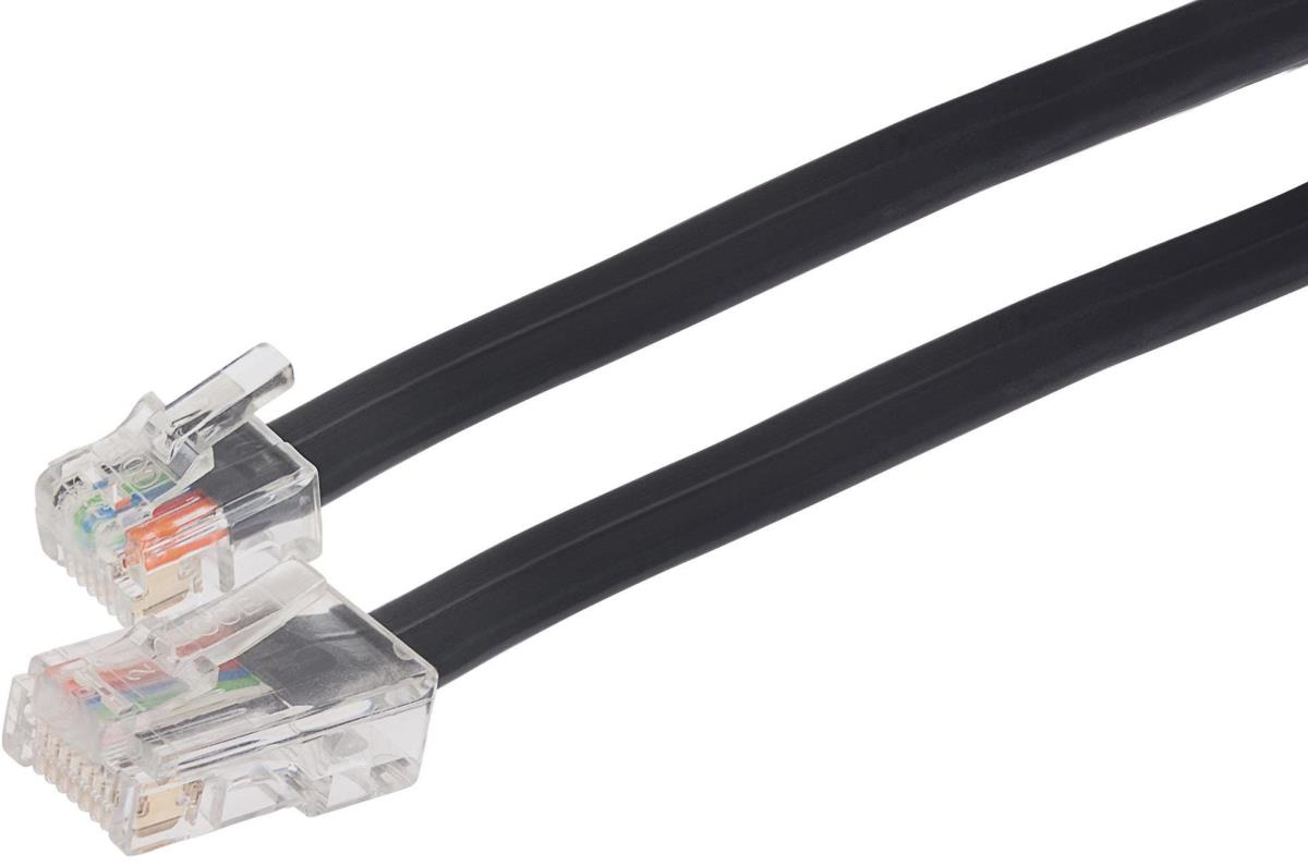 RJ11 Connector to RJ45 Plug Telephone Cable 3m Black thumbnail