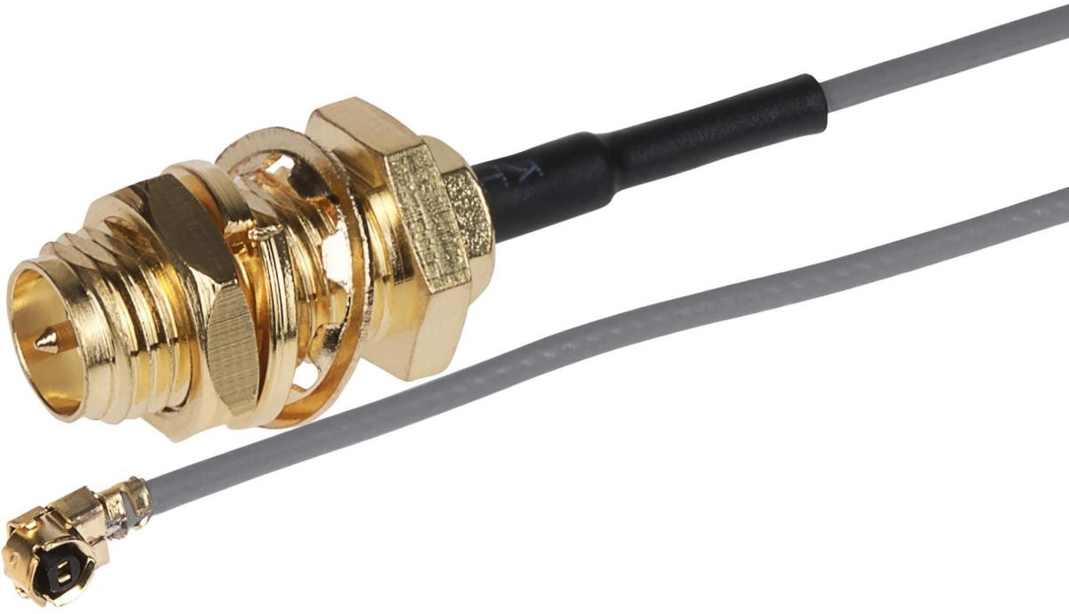 IPAX/U.FL Male to SMA Female Antenna Lead Cable - 0.15m thumbnail