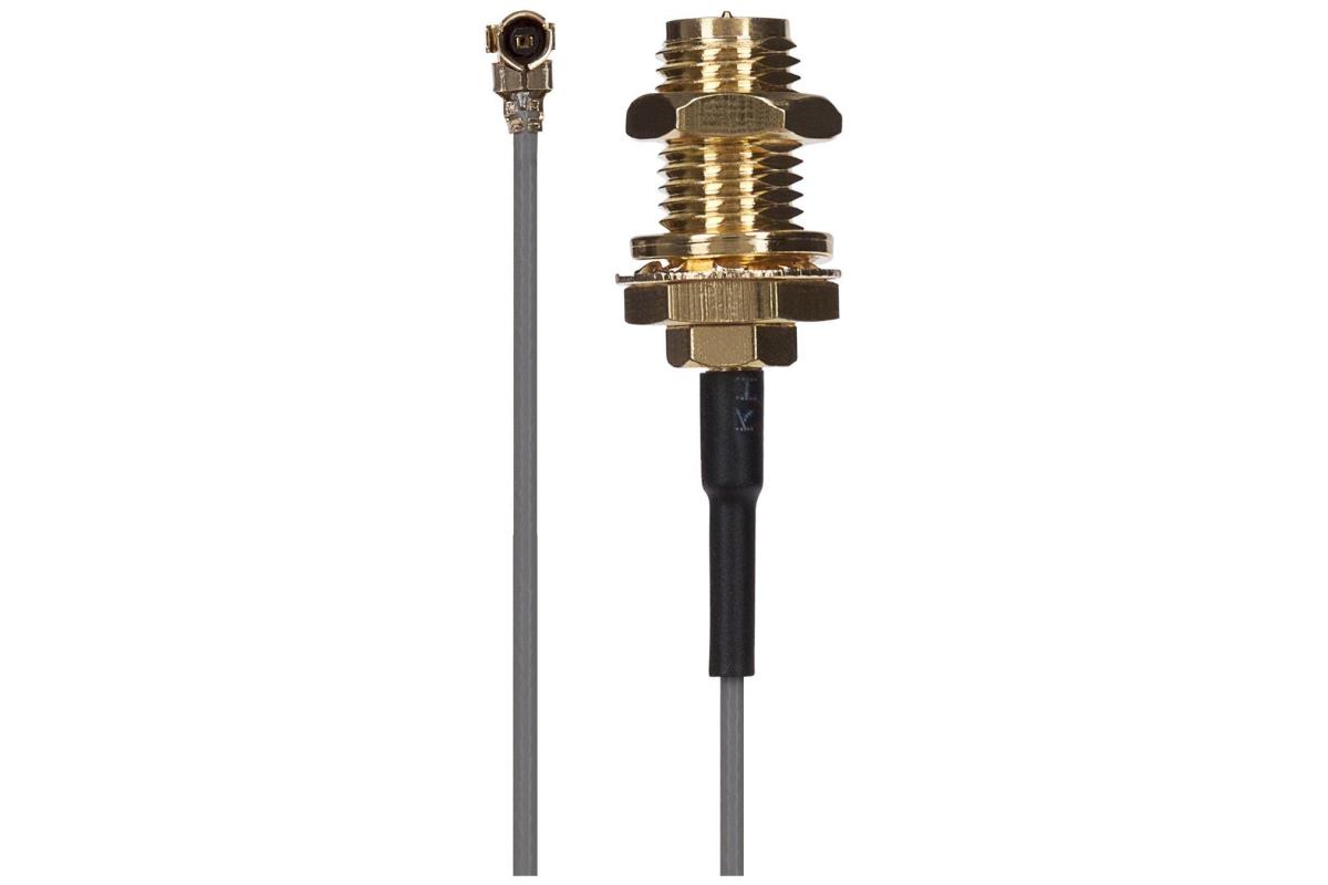 IPAX/U.FL Male to SMA Female Antenna Lead Cable - 0.15m thumbnail