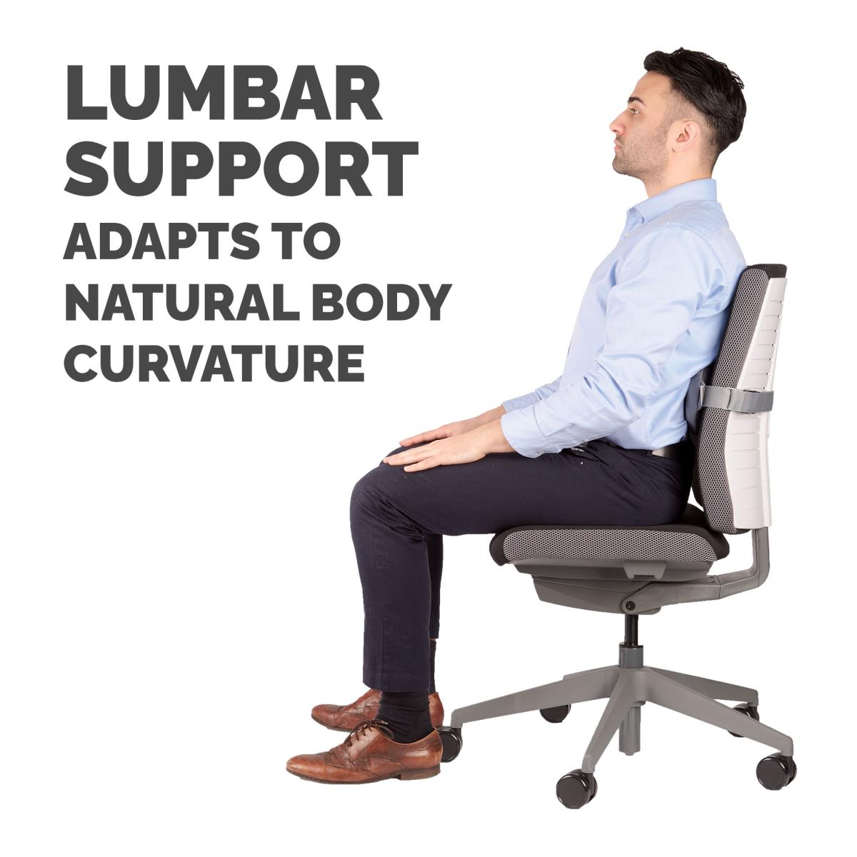 I-SPIRE SERIES LUMBAR CUSHION - GREY thumbnail