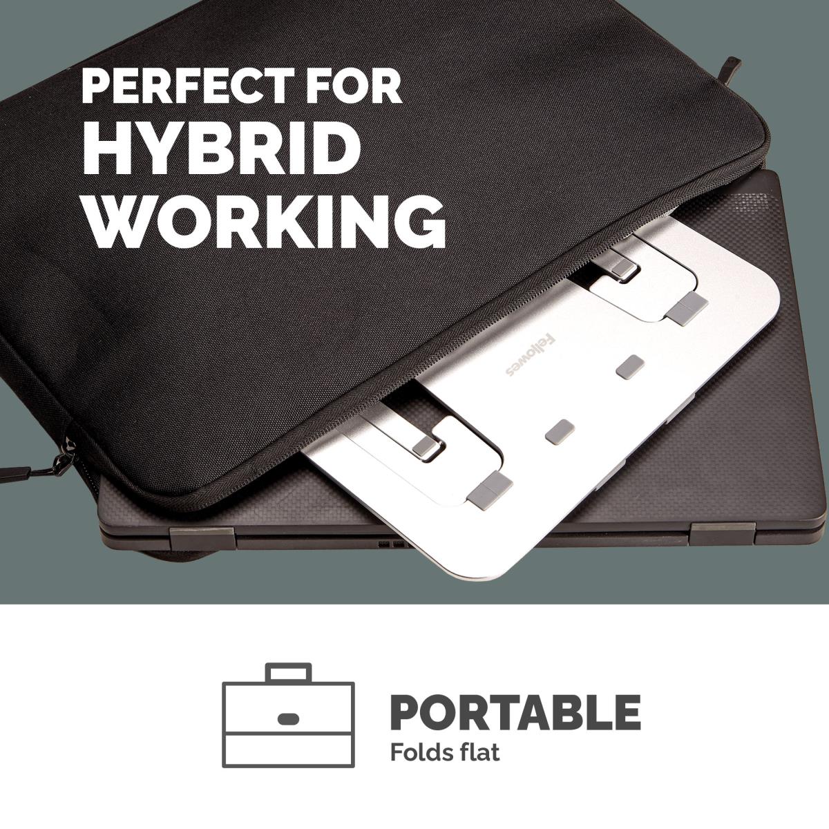 Alumia Portable Laptop Stand Silver 100138867 thumbnail