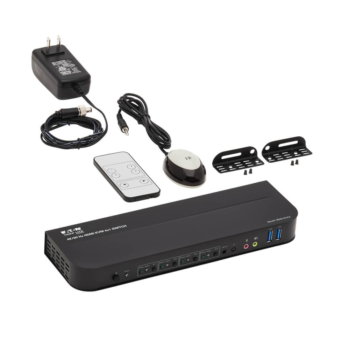 EU Product - 4-Port HDMI/USB KVM Switch - 4K 60 Hz, HDR, HDCP 2.2 thumbnail
