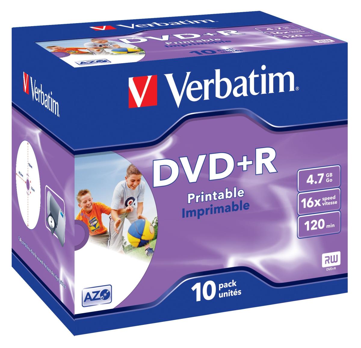 DVD+R 16x Printable 10pk J/C thumbnail