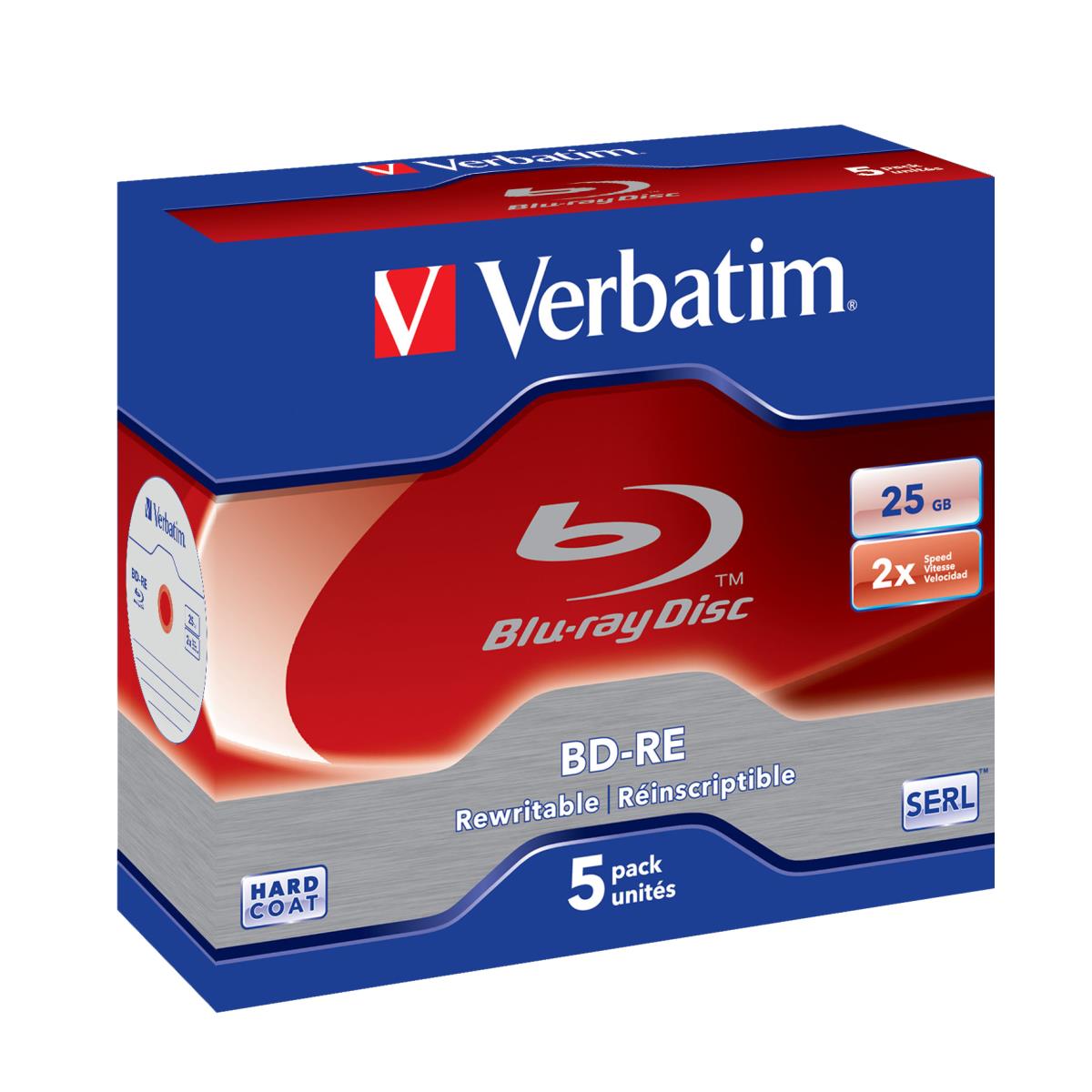 BD-RE SINGLE LAYER 25GB 2X WHITE BLUE SURFACE HARD thumbnail