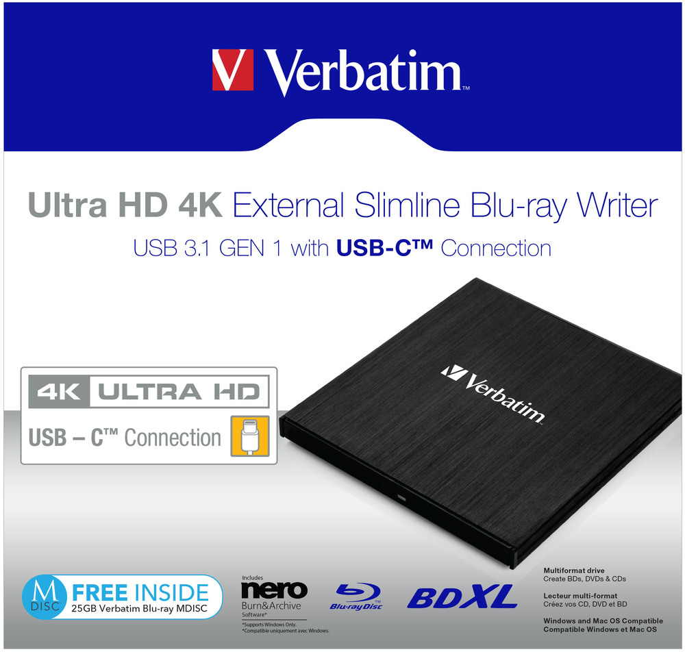 EXTERNAL SLIMLINEBLU-RAY ULTRA HD 4K USB 3.1 thumbnail