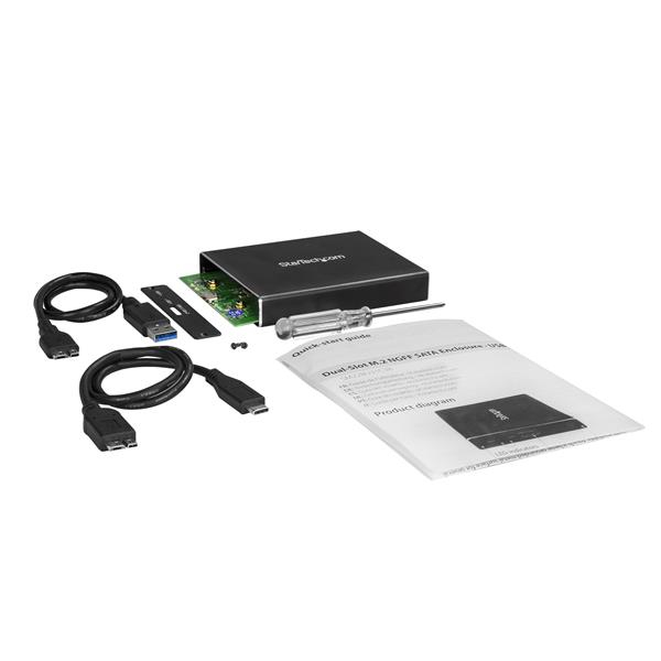 DUAL DRIVE M.2 SATA ENCLOSURE - thumbnail