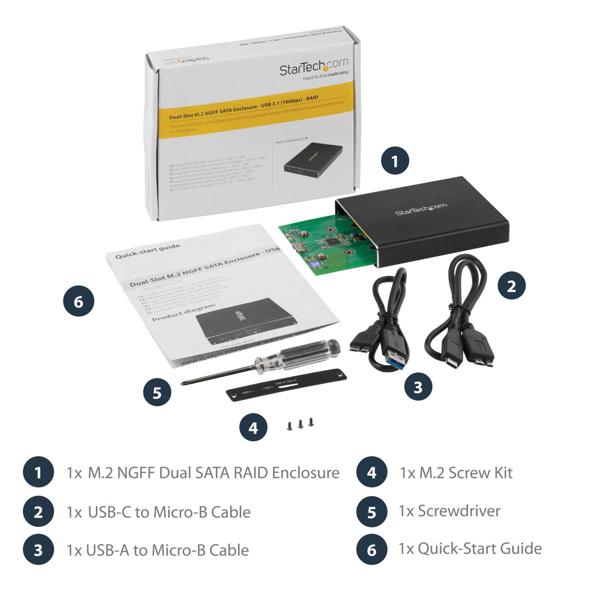 DUAL DRIVE M.2 SATA ENCLOSURE - thumbnail