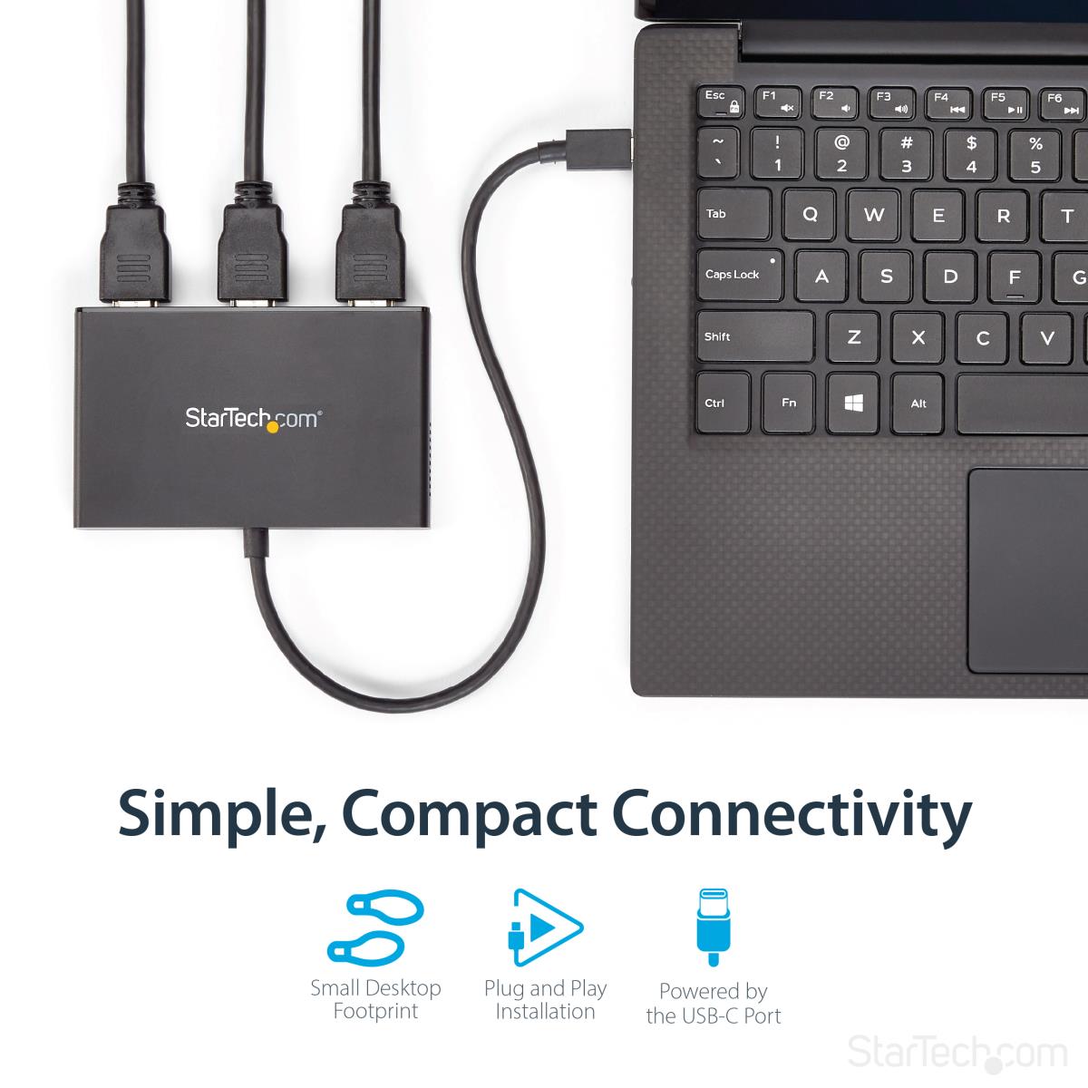 USB C To Hdmi Multi-monitor Adapter - 3-port Mst Hub thumbnail
