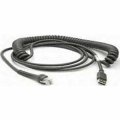 Cable, USB, Type A, Coiled, Power off terminal, 2 Meters, CAB-424E thumbnail