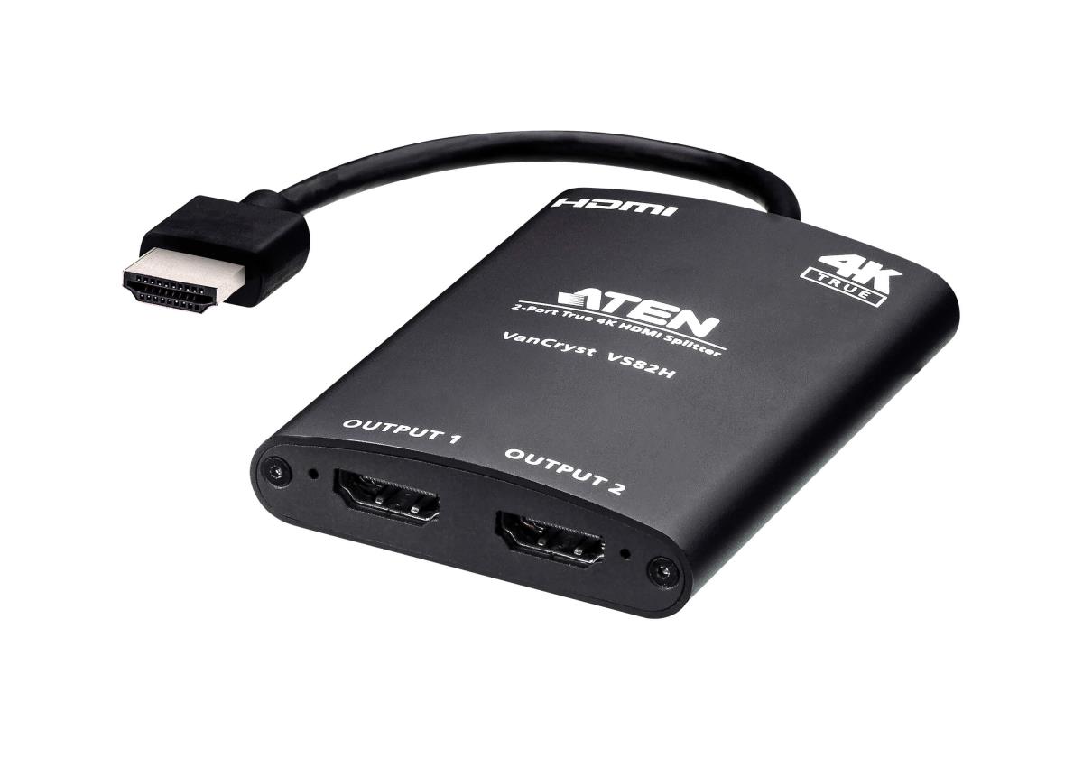 2-port True 4k Hdmi Compact Splitter With Fixed Hdmi Input thumbnail