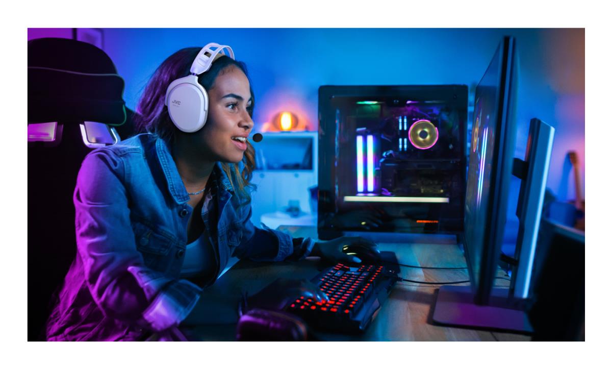 JVC GG-01HQ wired gaming headphones white thumbnail