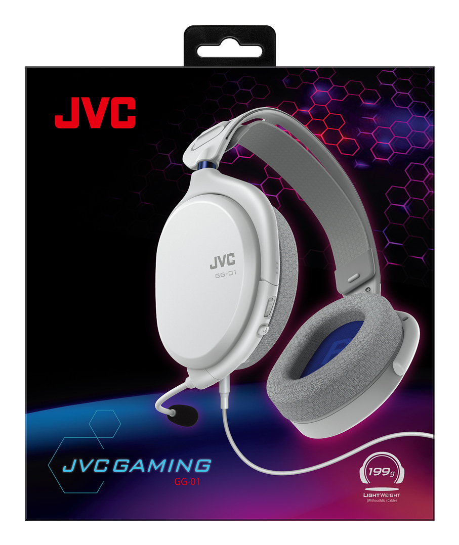 JVC GG-01HQ wired gaming headphones white thumbnail