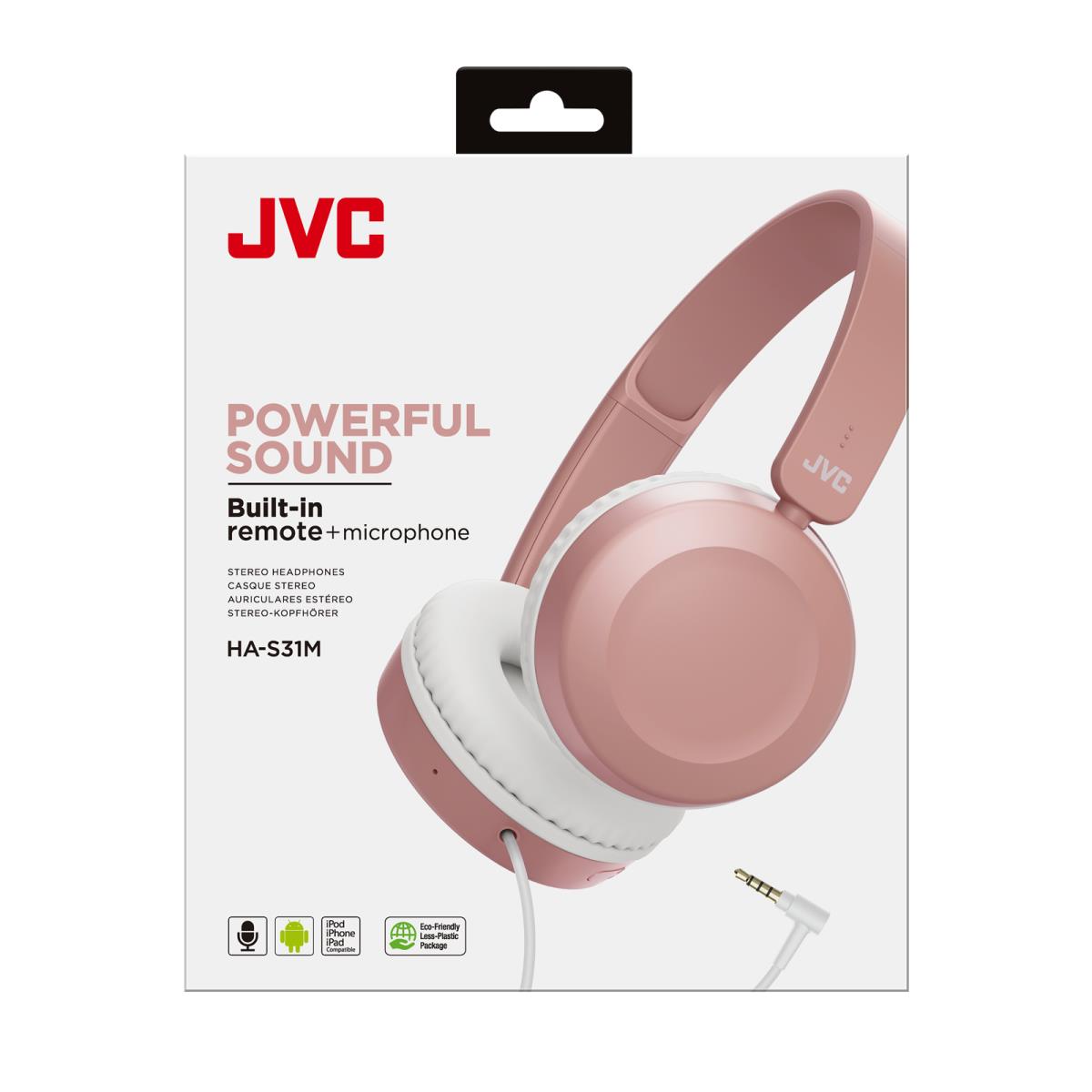 JVC HA-S31M-P Headset Wired Head-band Calls/Music Pink thumbnail