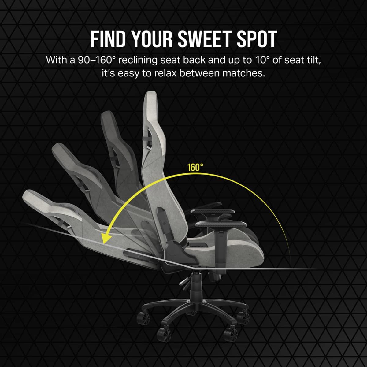 EU Product - T3 Rush Fabric Gaming Chair (2023) - Grey/white thumbnail