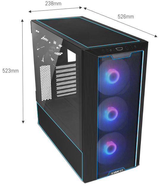 Lian Li Lancool III Midi Tower Black, Transparent thumbnail