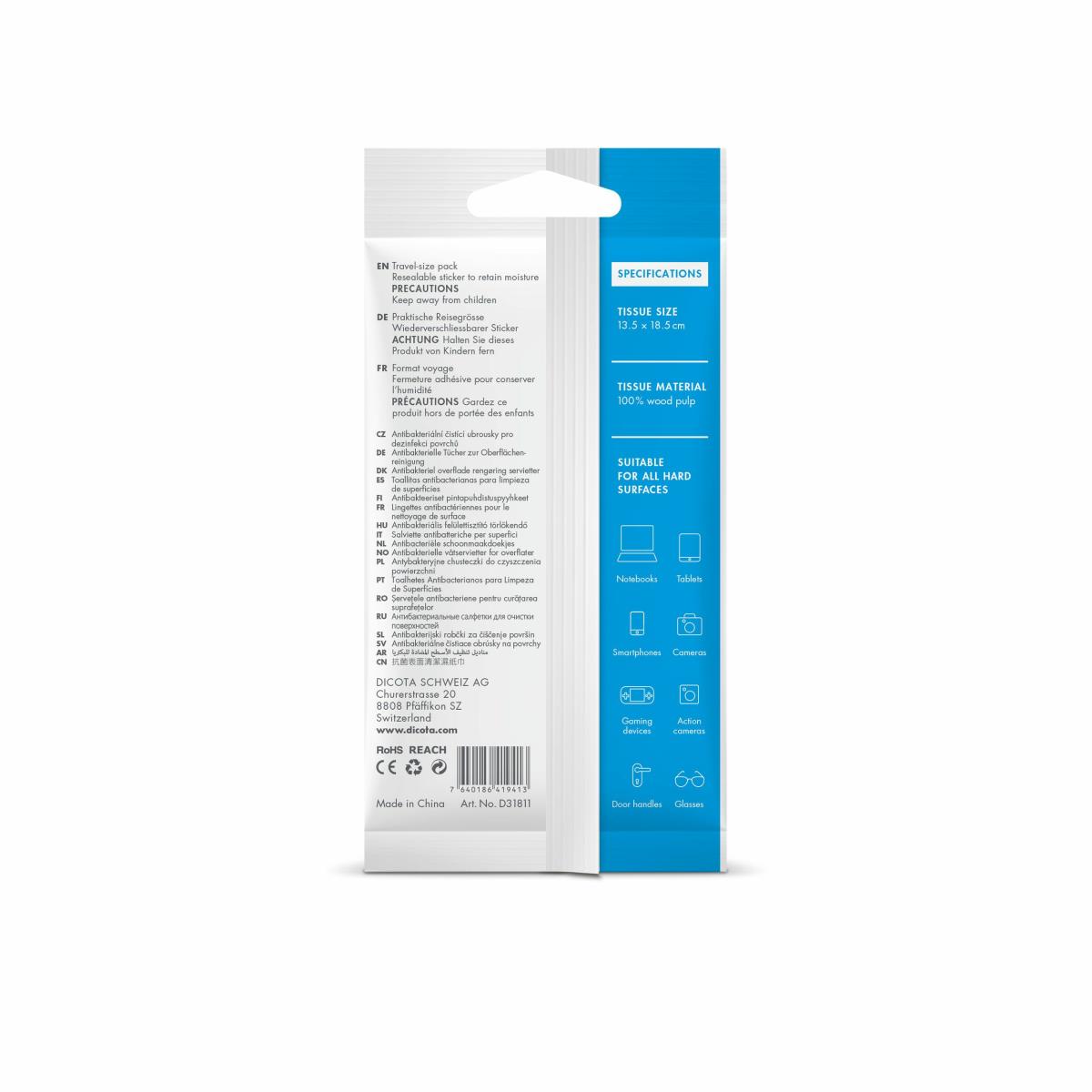 Antibacterial Surface Cleaning Wipes Pack 15 Pieces thumbnail