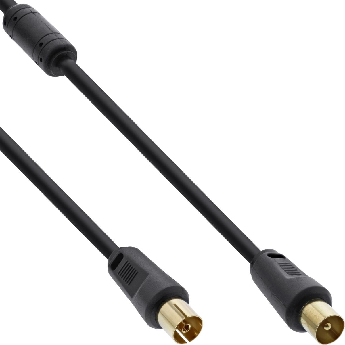 InLine Antenna Cable 2x shielded >85dB black 10m thumbnail