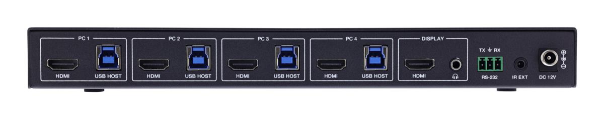 EU Product - - KVM Switch, 4-fach, HDMI, 8K@60Hz, USB 3.2, mit IR & RS-232 thumbnail