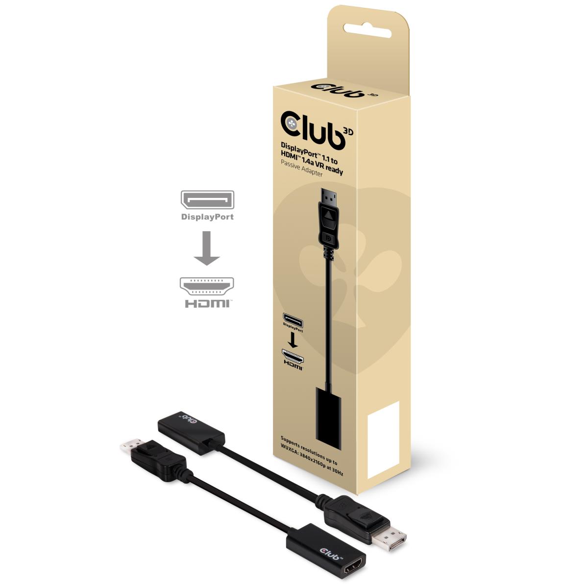 CLUB3D DisplayPort1.1 to HDMI1.4 VR Ready Passive Adapter thumbnail