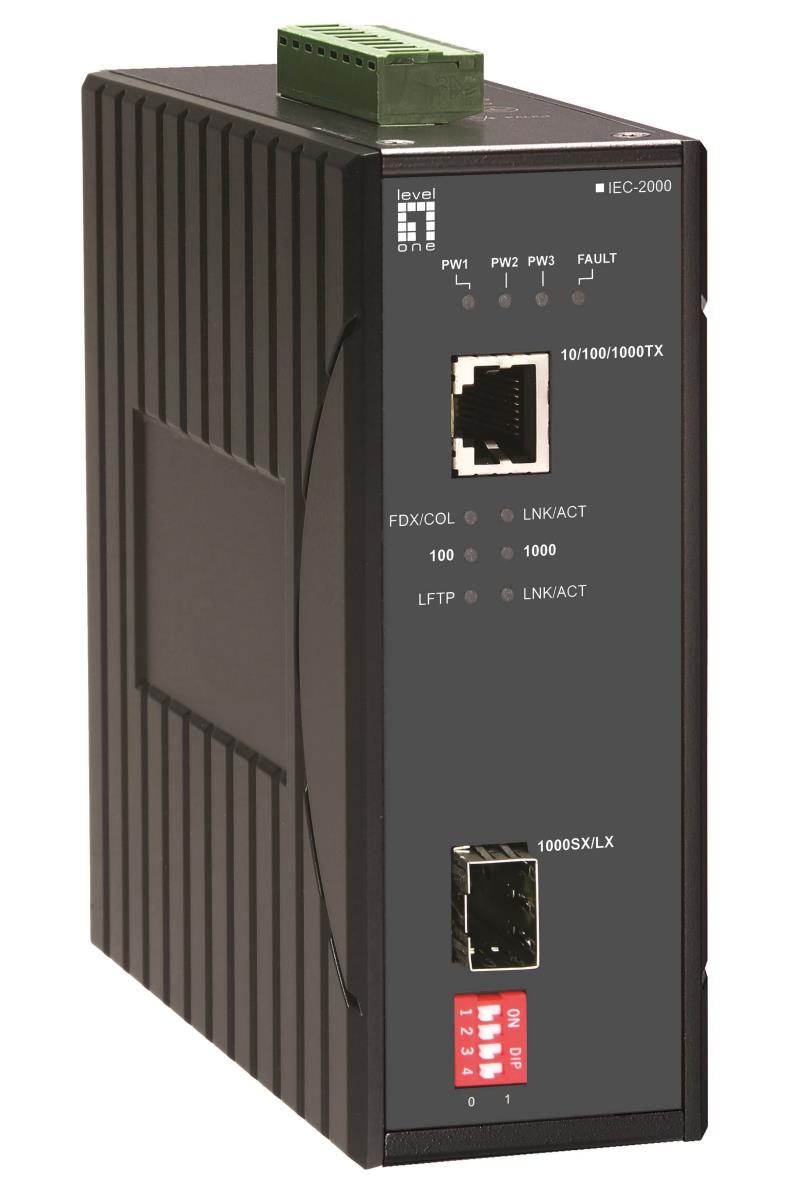 EU Product - LevelOne Media Konverter RJ45->SFP GE IP30        Industrial thumbnail
