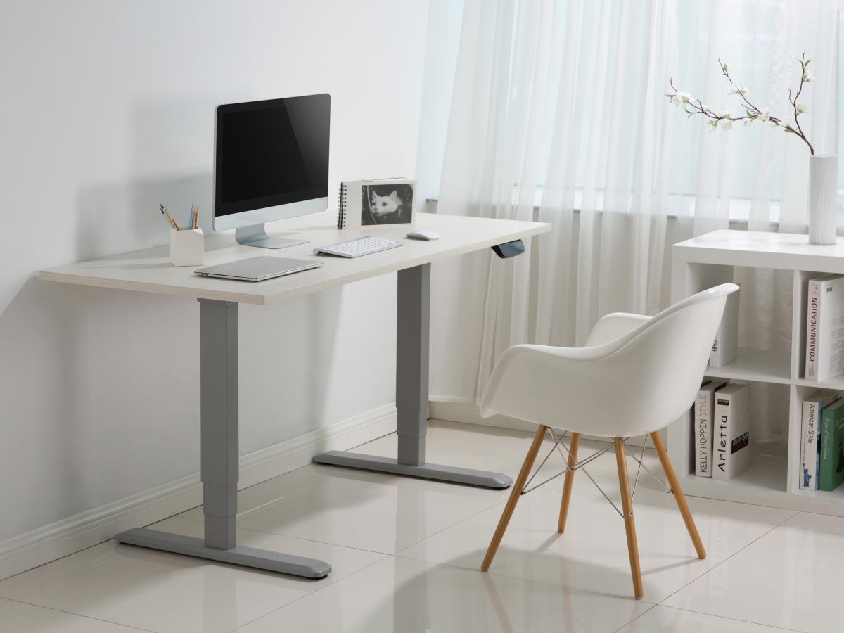 EU Product - Equip ERGO Electric Sit-Stand Desk Frame, Dual Motor, Grey thumbnail