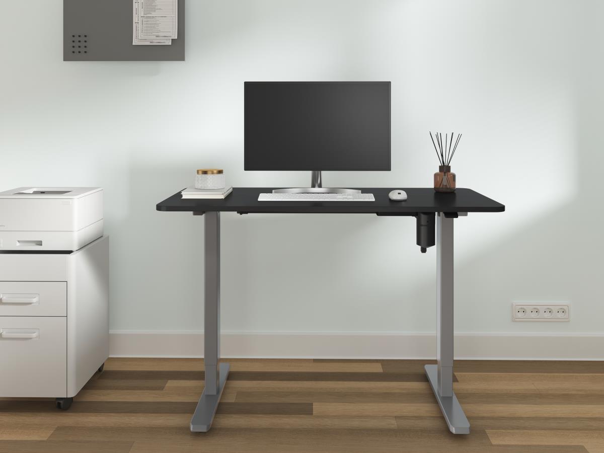 EU Product - ERGO Electric Sit-Stand Desk Frame with Desktop, Grey thumbnail