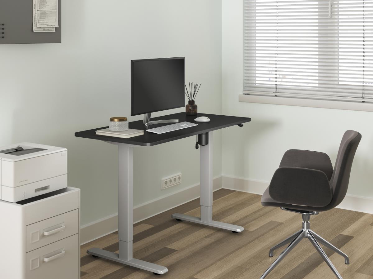 EU Product - ERGO Electric Sit-Stand Desk Frame with Desktop, Grey thumbnail