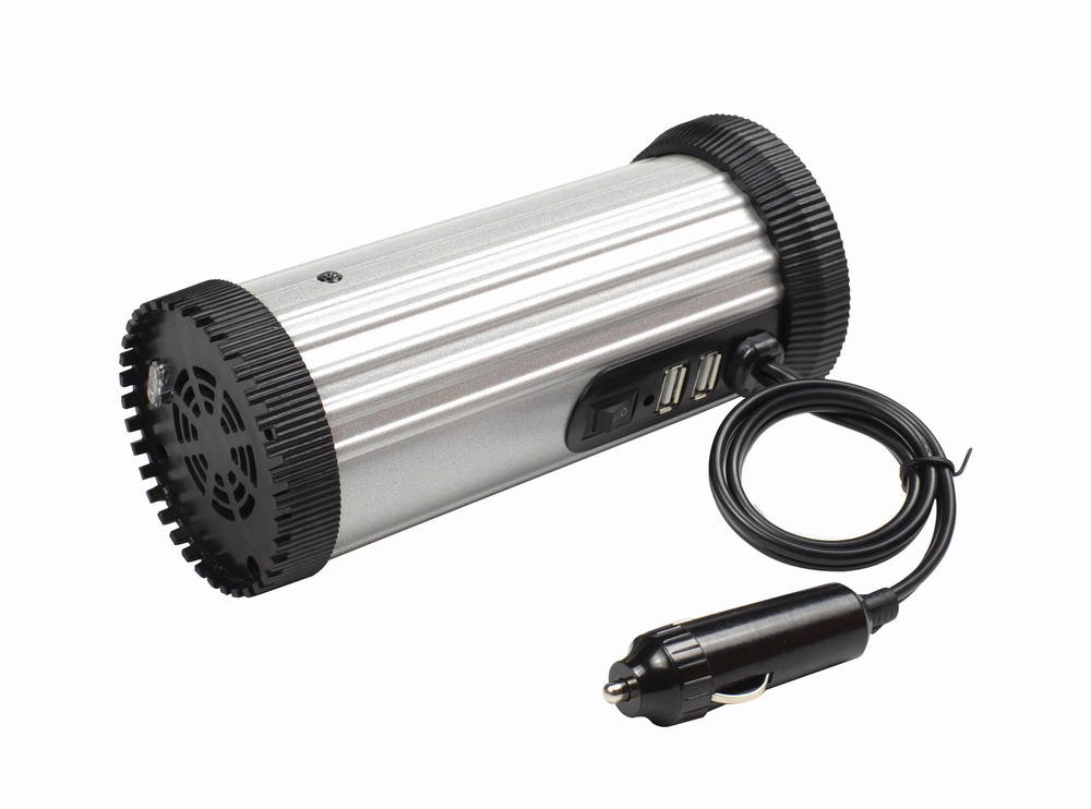Gembird EG-PWC150-01 power adapter/inverter Auto 150 W Black, Grey thumbnail