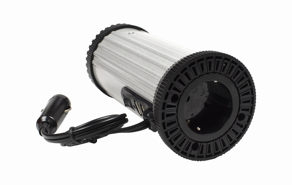 Gembird EG-PWC150-01 power adapter/inverter Auto 150 W Black, Grey thumbnail