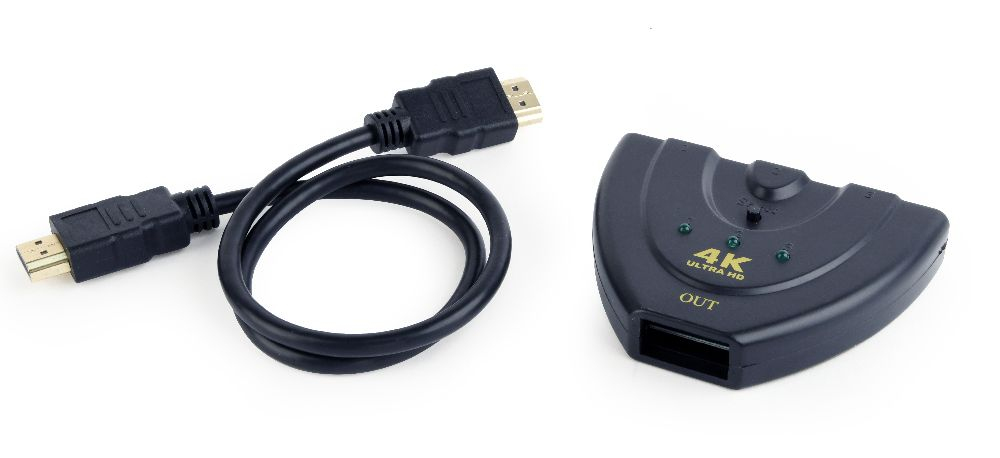Gembird DSW-HDMI-35 interface hub Black thumbnail