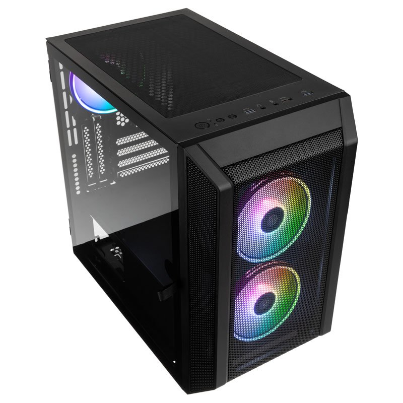 Citadel Mesh RGB Micro-ATX Case - Black thumbnail