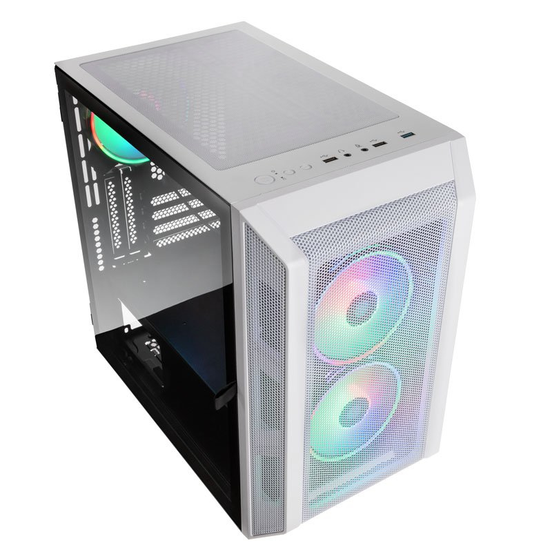 Citadel Mesh RGB Micro-ATX Case - White thumbnail