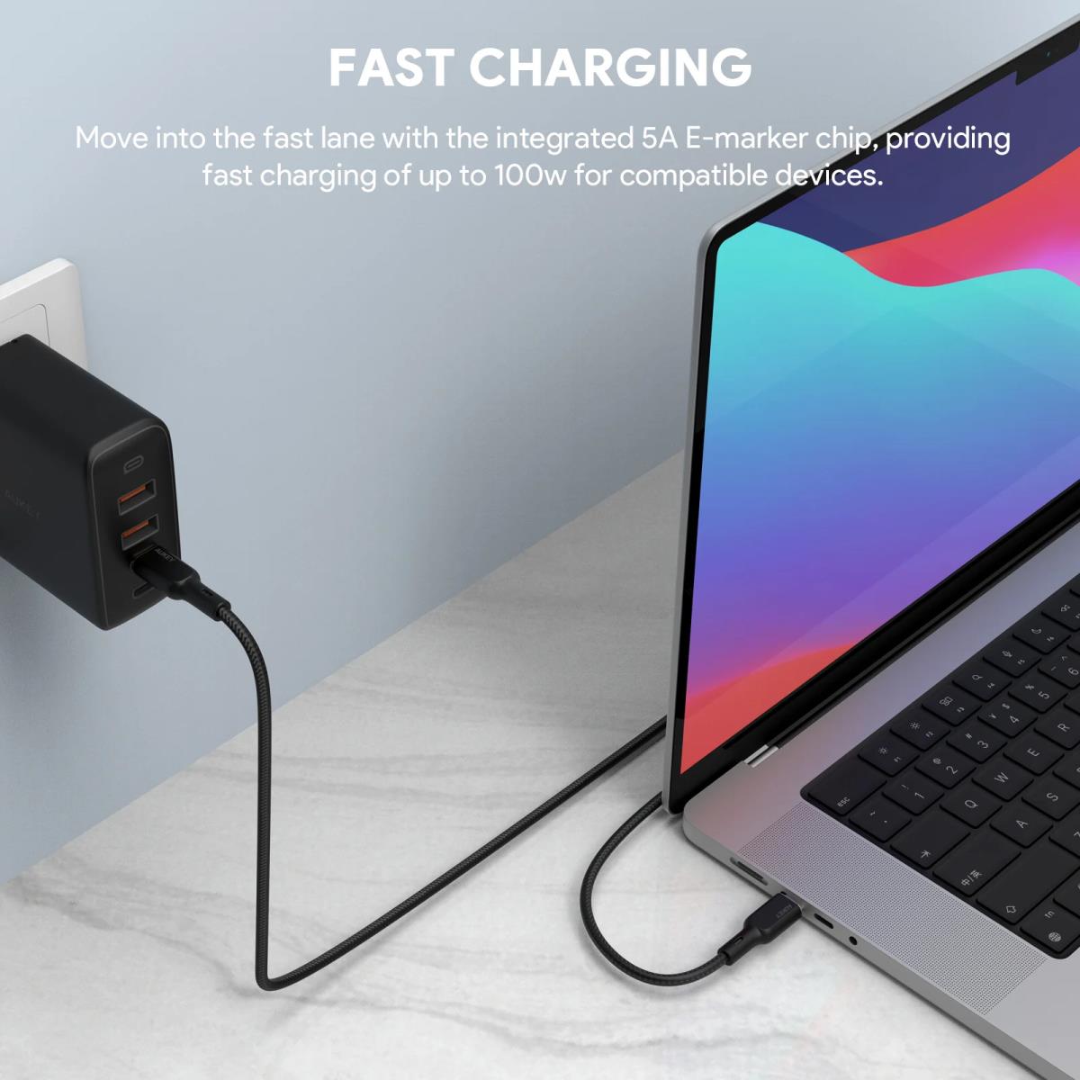 AUKEY CB-KCC101 | 100W 1m USB C to USB C Cable thumbnail