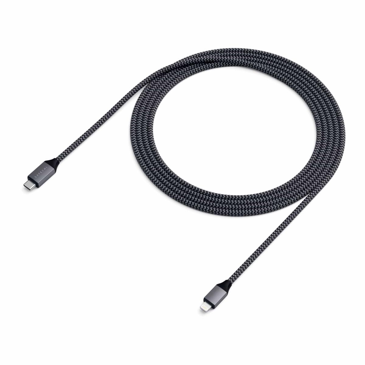 EU Product - Satechi ST-TCL18M lightning cable 1.8 m Black, Grey thumbnail