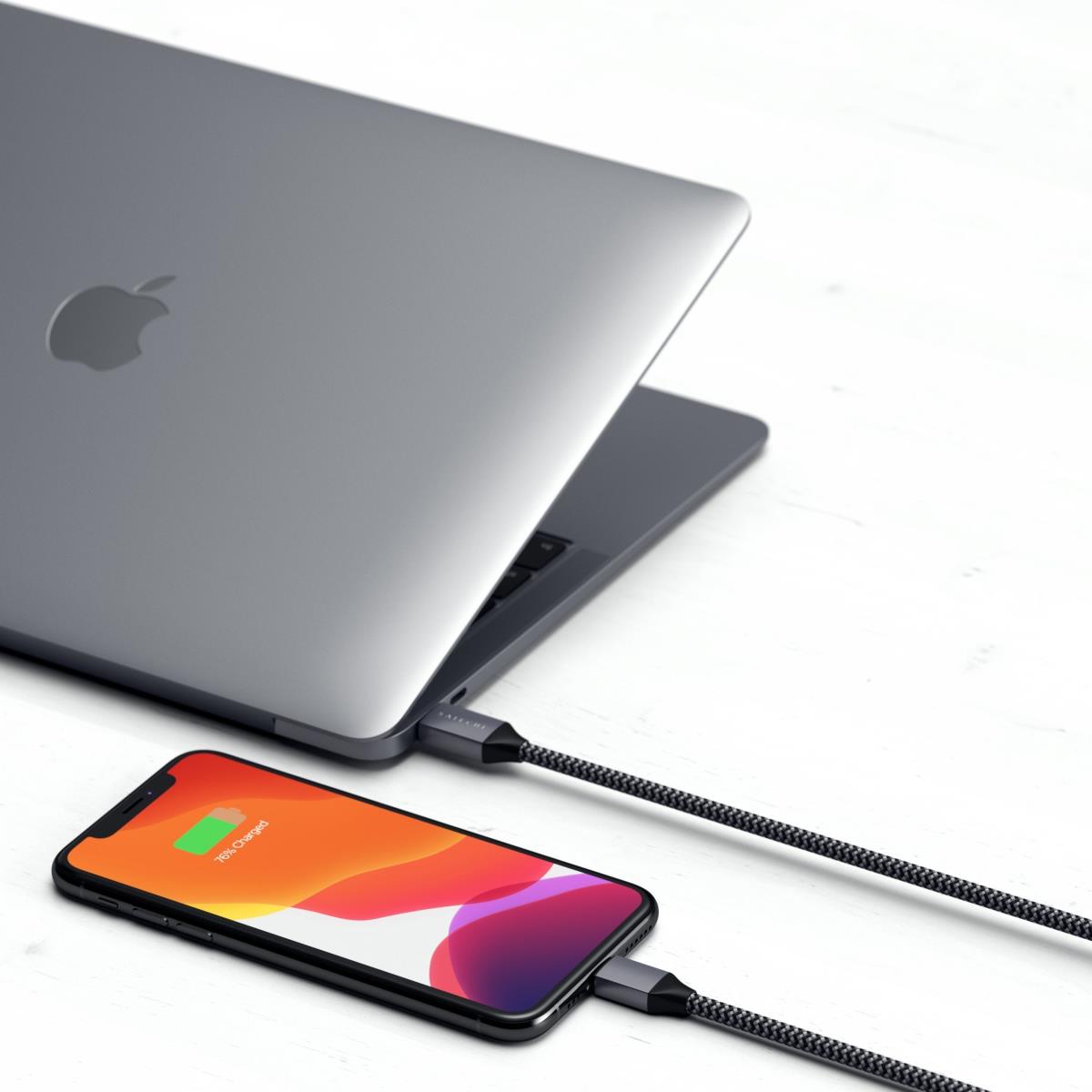 EU Product - Satechi ST-TCL18M lightning cable 1.8 m Black, Grey thumbnail