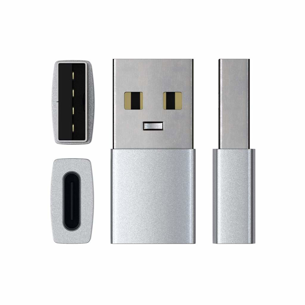 Type-A to Type-C Adapter -Silver thumbnail