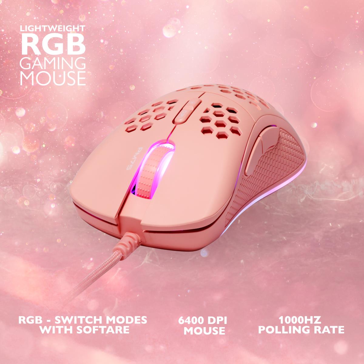 EU Product - Gaming Maus USB, RGB, pink thumbnail
