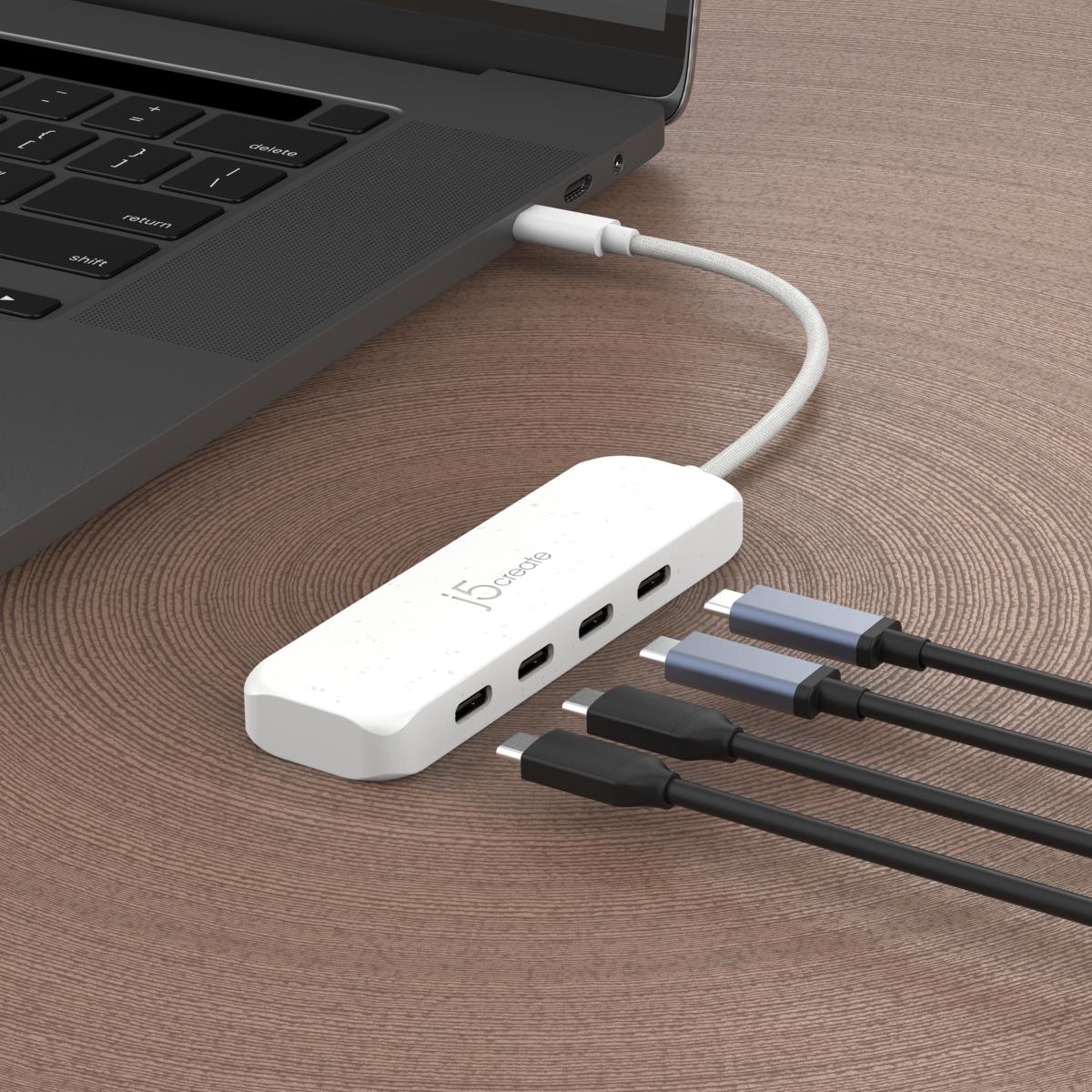 JCH345EW-N Eco-Friendly USB-C to 4-Port Type-C Gen 2 Hub thumbnail