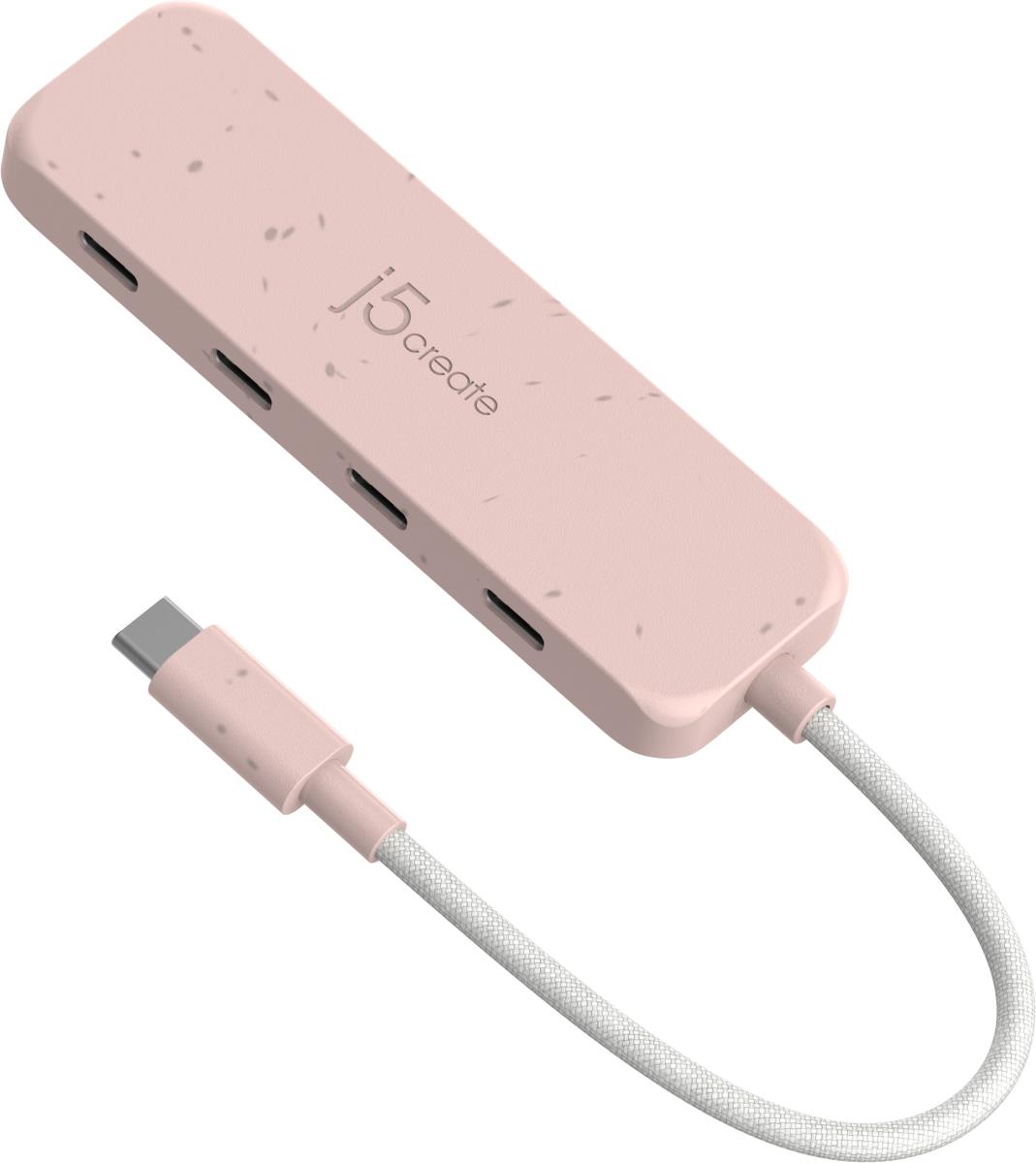 USB-c Hub - USB-c To 4x USB Type-c Gen 2 Hub - Misty Rose thumbnail