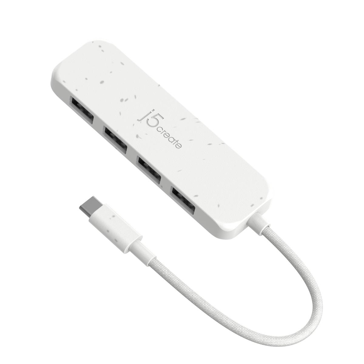 JCH341EW-N Eco-Friendly USB-C to 4-Port Type-A Gen 2 Hub thumbnail