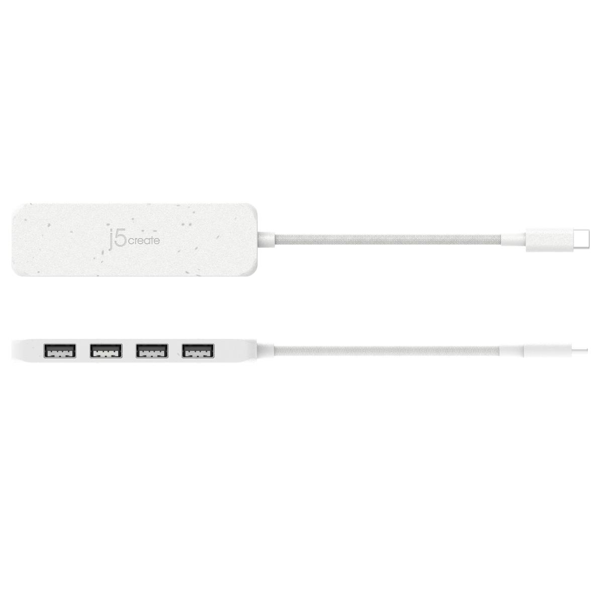 JCH341EW-N Eco-Friendly USB-C to 4-Port Type-A Gen 2 Hub thumbnail