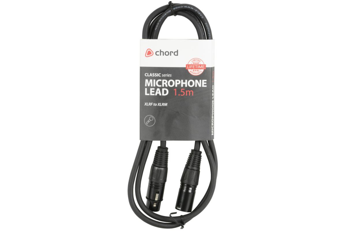 190.090UK Audio Cable 1.5 m XLR Black thumbnail