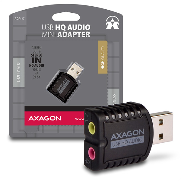 Axagon ADA-17 audio card 2.0 channels USB thumbnail