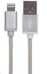 USB-A to Lightning Connector Cable Braided 12W 1m Silver