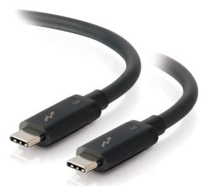 2m Thunderbolt 3 Cable (20Gbps) - Thunderbolt Cable 4K - Black - Thunderbolt cable - USB-C (M) to USB-C (M) - Thunderbolt 3 - 30 V - 2 m - 4K support - black