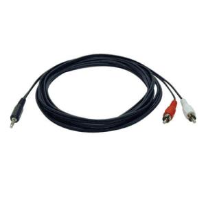 3.5 mm Mini Stereo to RCA Audio Y Splitter Adapter Cable (M/2xM), 6 ft. (1.8 m) P314-006
