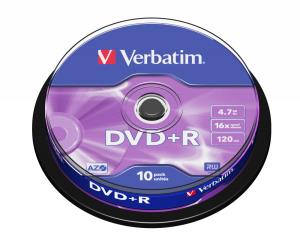 DVD+R AZO 4.7GB 16X MATT SILVER SURFACE 10 PK SPIND thumbnail