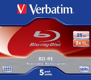 BD-RE SINGLE LAYER 25GB 2X WHITE BLUE SURFACE HARD thumbnail