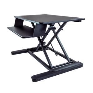 Sit Stand Desk Converter with Keyboard Tray, Large 35" x 21" Surface, Height Adjustable Ergonomic Desktop/Tabletop Standing Workstation Desk, Holds 2 Monitors, Pre-Assembled - Ergonomic Standing Desk (ARMSTSLG) - Standing desk converter - rectangular - bl