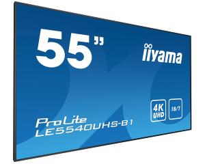 LE5540UHS-B1 IiYAMA iiyama LE5540UHS-B1 Digital signage display 138.7 cm (54.6') LED 350 cd/m- 4K Ultra HD Black Androi                                                  
